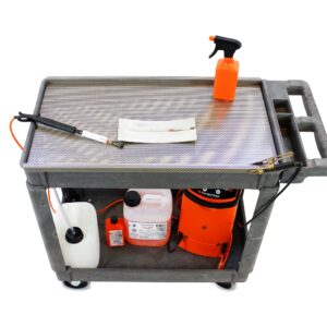 Mobile weld cleaning workstation